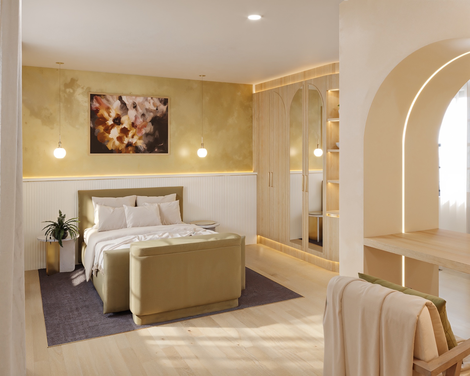 Spacious, light-filled private suite at Burradoo Residences